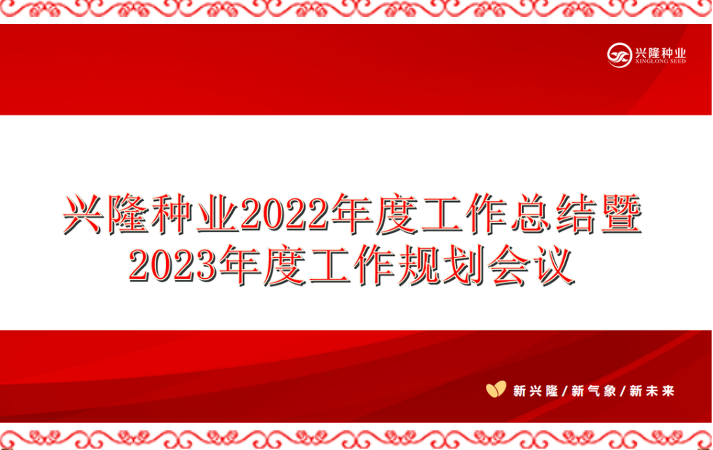 全面聚焦、勇毅前行——興隆種業(yè)2022年度工作總結(jié)暨2023年度工作規(guī)劃會議順利召開